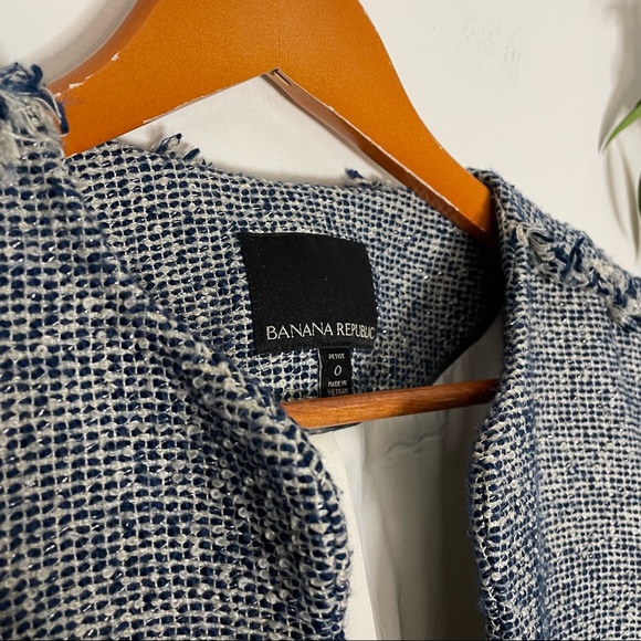 🤍Banana Republic🤍 Tweed Scalloped Open Front Blazer - Picture 7 of 12